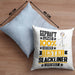 Slackliner Geschenk Lustiger Spruch für Slackliner Geschenkidee Bester Slackliner Der WeltKissen mit Füllung 40x40 (Grau) Blau Trendation