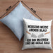 Maurer Kissen mit Füllung 40x40 Geschenk Mit Spruch Maurer Geschenkidee Lustig Männer (Grau) Blau Trendation