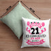 21. Geburtstag Geschenk Kissen mit Füllung 40x40 Frauen Mädchen Geschenkidee Endlich 21 Ich Kann Alles Ich Weiß Alles Ähm Mama (Grau) Grün Trendation