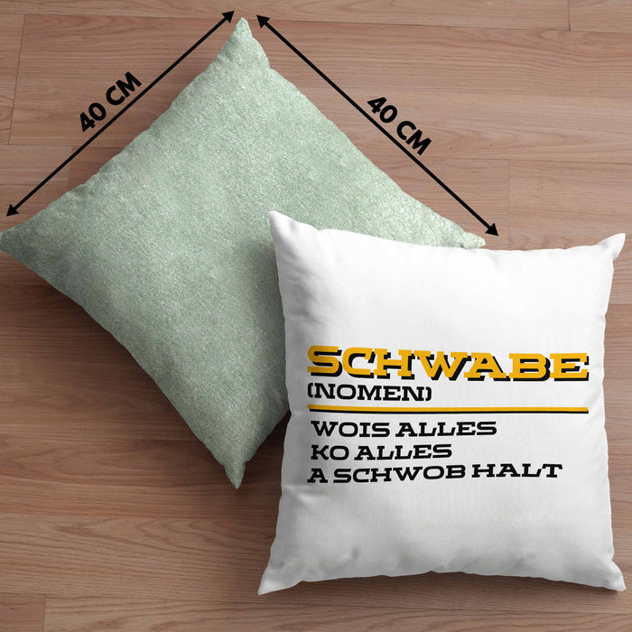 Lustige Kissen mit Füllung 40x40 für Schwaben (Grau) Grün Trendation