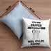 Rapper Geschenk Kissen mit Füllung 40x40 Lustiger Spruch Ich Bin Rapper Warum Weil Ich Es Kann Geschenkidee Bester Rapper Geburtstag (Grau) Blau Trendation