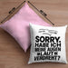Lustiger Spruch Kissen mit Füllung 40x40 Sarkasmus Humor Sorry Habe Ich Meine Augen Laut Verdreht Kollegin Geschenkidee (Grau) Rosa Trendation