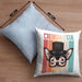 Chihuahua Besitzer Kissen mit Füllung 40x40 Geschenk Lustiger Spruch Geschenkidee Retro Vinatge Chihuahua (Grau) Blau Trendation