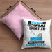 Schwimmsportler Kissen mit Füllung 40x40 Geschenk für Schwimmsportler Geburtstag Lustiger Spruch Was Ist Deine Superkraft (Grau) Rosa Trendation