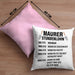 Maurer Kissen mit Füllung 40x40 Geschenk Mit Spruch Maurer Geschenkidee Lustig Männer Stundenlohn (Grau) Rosa Trendation