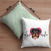 Rottweiler Besitzer Kissen mit Füllung 40x40 Geschenk Lustiger Spruch Geschenkidee Herzschlag Rottweiler (Grau) Grün Trendation