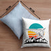 Kissen mit Füllung 40x40 Drachenflieger-Grafik Geschenk Drachenfliegen Drachenflieger Hängegleiter (Grau) Blau Trendation
