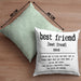 Bester Freund Beste Freundin Geschenk Kissen mit Füllung 40x40 Definition Lustiger Spruch BFF Beste Friends Häferl (Grau) Grün Trendation