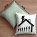 Dachdecker Geschenk Kissen mit Füllung 40x40 Evolution Geschenkidee Spruch (Grau) Grün Trendation