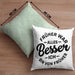 Lustiger Spruch Geschenk Kissen mit Füllung 40x40 Früher War Alles Besser Ich Bin Von Früher Geschenkidee Männer Kollegen (Grau) Grün Trendation