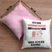 Bogenschütze Geschenk Kissen mit Füllung 40x40 Lustiger Spruch Ich Bin Bogenschütze Warum Weil Ich Es Kann Geschenkidee Bester Bogenschütze Geburtstag (Grau) Rosa Trendation