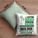 Biologe Geschenk Kissen mit Füllung 40x40 Lustiger Spruch Erheben Sie Sich Der Biologe Betritt den Raum (Grau) Grün Trendation