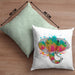 Elefant Kissen mit Füllung 40x40 Geschenk Für Elefanten-Liebhaber Geschenkidee Elefant Farbkleks (Grau) Grün Trendation