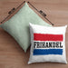 Frikandel Kissen mit Füllung 40x40 Geschenk Holländer Geschenkidee Holland Flagge Holland Urlaub Liebhaber (Grau) Grün Trendation