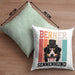 Berner Sennen Besitzer Kissen mit Füllung 40x40 Geschenk Lustiger Spruch Geschenkidee Retro Vinatge Berner Sennen (Grau) Grün Trendation