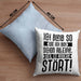 Lustige Kissen mit Füllung 40x40 Mit SpruchIch Bleib So Wie Ich Bin Schon Alleine Weil Es Andere Stört Sprüche Geschenkidee Kollege (Grau) Blau Trendation