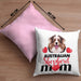 Australian Shepherd Besitzer Mom Mama Kissen mit Füllung 40x40 Geschenk Lustiger Spruch Geschenkidee Australian Shepherd Besitzerin (Grau) Rosa Trendation