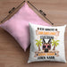 Schäferhund Besitzer Kissen mit Füllung 40x40 Geschenk Lustiger Spruch Geschenkidee Ich Arbeite Hart Damit Mein Schäferhund Seinen Traum Leben Kann (Grau) Rosa Trendation