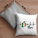 Irland Kissen mit Füllung 40x40 "Herzschlag Eire" Geschenk für Irland-Fans (Grau) Grau Trendation
