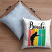 Boule Kissen mit Füllung 40x40 Geschenk Boule-Spieler Geschenkidee Spruch Vintage Boule Grafik (Grau) Blau Trendation