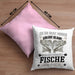 Fischen Angler Geschenk Kissen mit Füllung 40x40 Ich Bin Nicht immer Schlecht Gelaunt Angler Fischer (Grau) Rosa Trendation