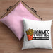 Lustige Kissen mit Füllung 40x40 mit Spruch "Pommes Ist Auch Gemüse" Pommes-Liebhaber (Grau) Rosa Trendation