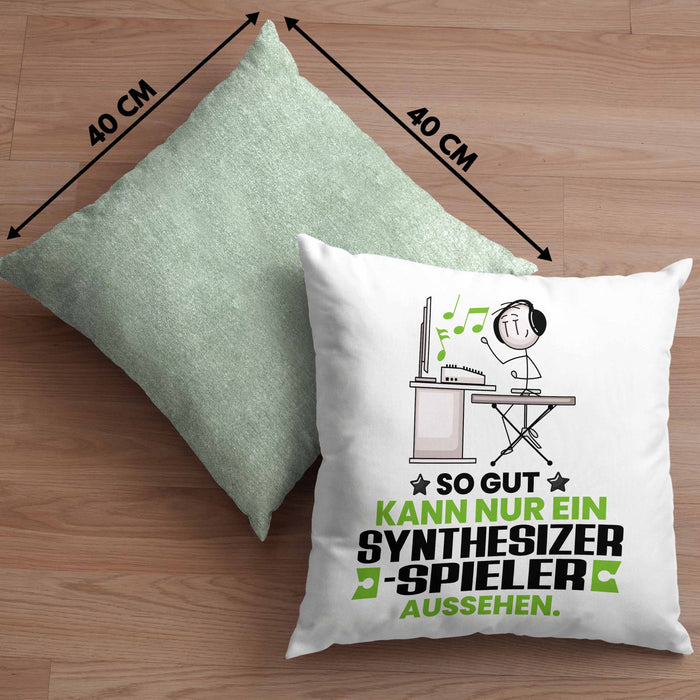 Synthesizer-Spieler Geschenk Kissen mit Füllung 40x40 So Gut Kann Nur Ein Synthesizer-Spieler Aussehen Geschenkidee (Grau) Grün Trendation
