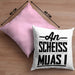 Bayern Kissen mit Füllung 40x40 Geschenk Witz Bayer Boarisch Witz Spruch Kaffee-Kissen mit Füllung 40x40 Geschenkidee (Grau) Rosa Trendation