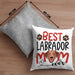 Labrador Mom Besitzerin Kissen mit Füllung 40x40 Geschenk Lustiger Spruch Geschenkidee Besitzerin Labrador Mama (Grau) Grau Trendation