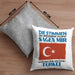 Türkei Kissen mit Füllung 40x40 Urlaub Heimat Geschenk Spruch Türke Geschenkidee (Grau) Grau Trendation