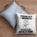 Country-Musiker Kissen mit Füllung 40x40 Geschenk für Country-Musiker Der Mann Der Alles Kann Geschenkidee zum Geburtstag (Grau) Blau Trendation