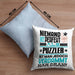 Puzzler Geschenk Kissen mit Füllung 40x40 Lustige Geschenkidee für Puzzler Geburtstag Niemand Ist Perfekt Aber Als Puzzler Ist Man Nah Dran (Grau) Blau Trendation
