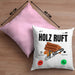 Holzarbeiter Schreiner Tischler Geschenk Kissen mit Füllung 40x40 Holz Ruft An Holzarbeit Waldarbeiter (Grau) Rosa Trendation