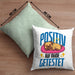 Lustige Kissen mit Füllung 40x40 "Positiv auf Müde Getestet" - Geschenkidee für Hunde-Liebhaber (Grau) Grün Trendation