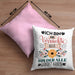 Nichte Kissen mit Füllung 40x40 Geschenk Lustiger Spruch Geschenkidee Ich Bin Die Verrückte Nichte Von Der Alle Geredet Haben (Grau) Rosa Trendation