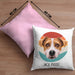 Jack Russel Besitzer Kissen mit Füllung 40x40 Geschenk Lustiger Spruch Geschenkidee Jack Russel Mama Papa (Grau) Rosa Trendation