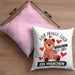 Kuscheln Geschenk Kissen mit Füllung 40x40 Teddy Halb Mensch Halb Bärchen Ich Bin Ein Märchen Geschenkidee (Grau) Rosa Trendation