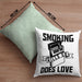 Smoking Kills So Does Love Kissen mit Füllung 40x40 Geschenk (Grau) Grün Trendation