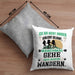 Wandern Geschenk Kissen mit Füllung 40x40 Ich Bin Nicht immer Schlecht Gelaunt Wandern Berge (Grau) Grau Trendation