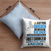 Historiker Geschenk Kissen mit Füllung 40x40 Lustiger Spruch Erheben Sie Sich Der Historiker Betritt den Raum (Grau) Blau Trendation