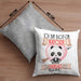 Pandas Kissen mit Füllung 40x40 Geschenk Frauen Ich Bin Bloß Ein Mädchen Das Pandas Liebt Pandaliebhaberin Geschenk Spruch Geburtstag (Grau) Grau Trendation