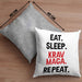 Krav Maga Kissen mit Füllung 40x40 Geschenk Kampfsportler Geschenkidee Selbstverteidigung (Grau) Grau Trendation