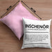 Ingenieur Kissen mit Füllung 40x40 Geschenk Ineschenör Geschenkidee Sprüche Ingenieurswesen Geschenkidee Definition (Grau) Rosa Trendation