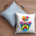 Yorkie Herz Farbe Besitzer Kissen mit Füllung 40x40 Geschenk Lustiger Spruch Geschenkidee Yorkie Liebhaber (Grau) Blau Trendation