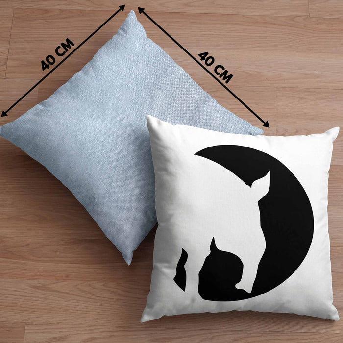 Lustige Tapir Kissen mit Füllung 40x40 Geschenk Tapir Liebhaber Grafik (Grau) Blau Trendation