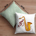 Lustige Saxofon-Kissen mit Füllung 40x40 Geschenk Saxofonspieler Geschenkidee (Grau) Grün Trendation