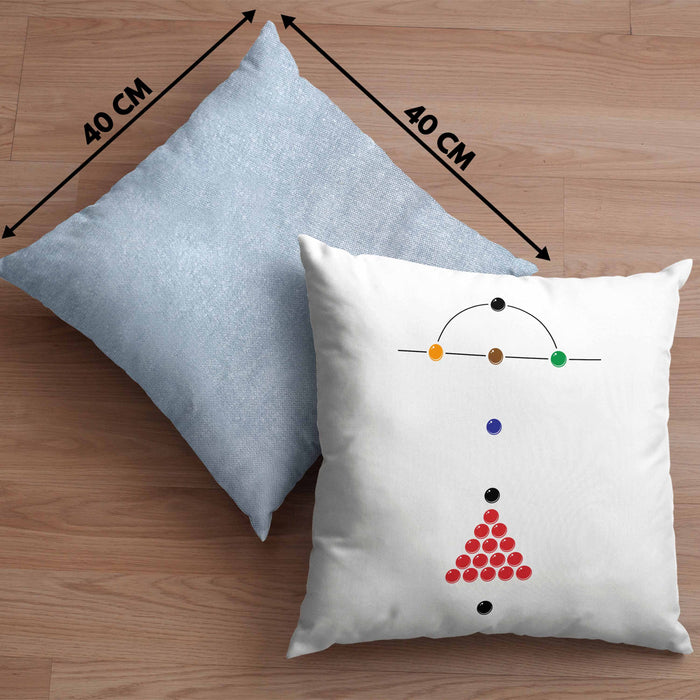 Billard Pool Kissen mit Füllung 40x40 Geschenk Queu Geschenkidee Spruch Grafik Plan (Grau) Blau Trendation