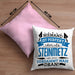 Steinmetz Kissen mit Füllung 40x40 Geschenk Spruch Geschenkidee Spruch Niemand Ist toll (Grau) Rosa Trendation