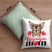 Chihuhahua Mom Mama Besitzer Kissen mit Füllung 40x40 Geschenkidee Frauchen Herrchen (Grau) Grün Trendation