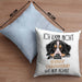 Berner Sennen Besitzer Kissen mit Füllung 40x40 Geschenk Lustiger Spruch Geschenkidee Ich Kann Nicht Mein Berner Sennen Hat Nein Gesagt (Grau) Blau Trendation